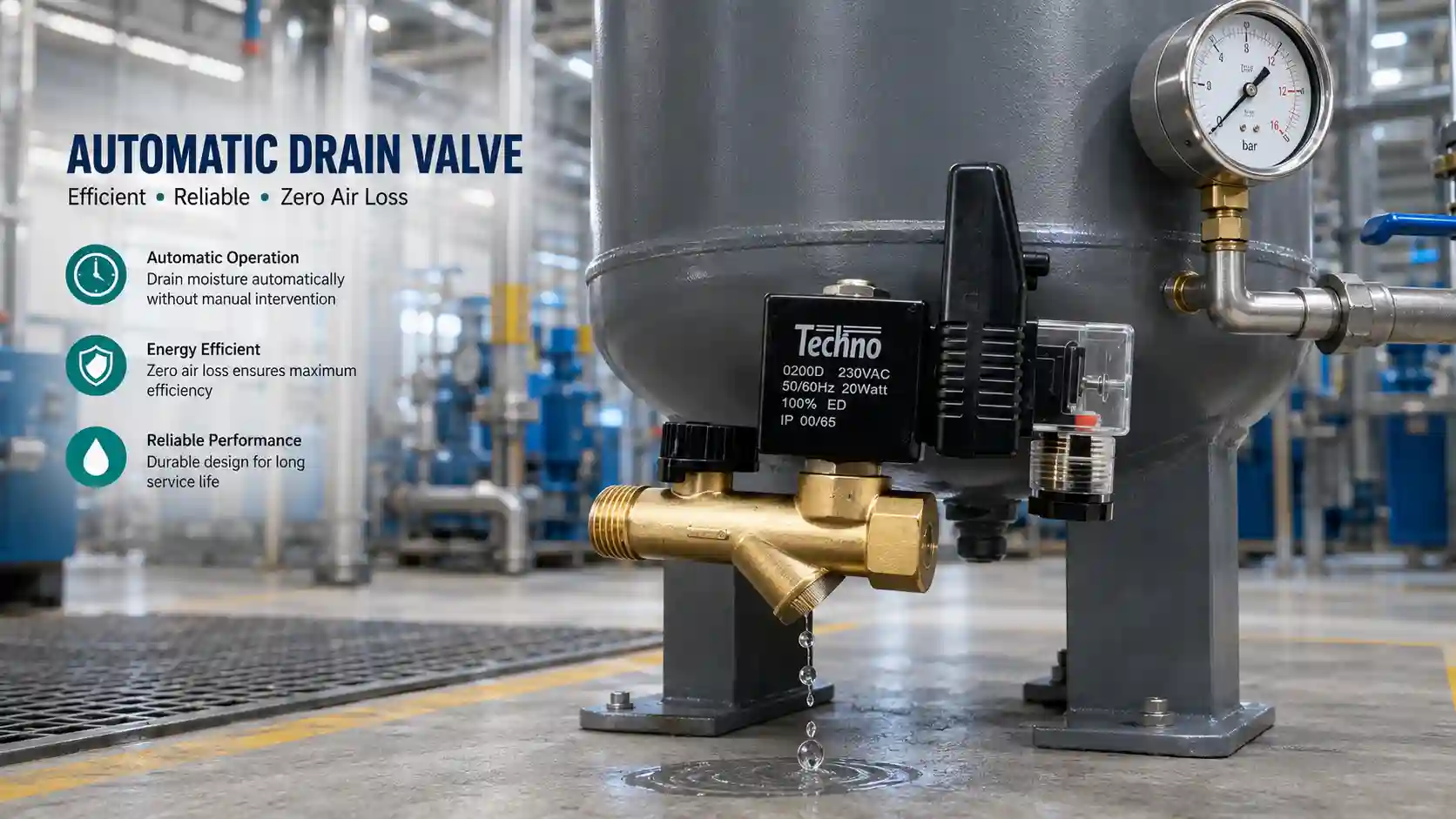 Auto Drain Valve vs Manual Drain Valve: Key Differences