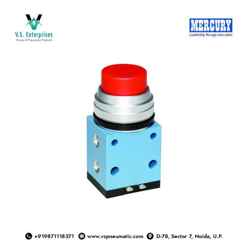 Mercury Air Pneumatic Mechanical Push Button Valve Suppliers in Noida