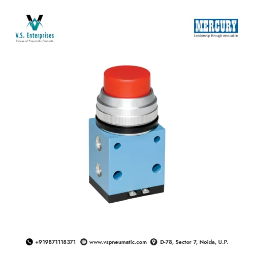 Mercury Air Pneumatic Mechanical Push Button Valve Suppliers in Noida