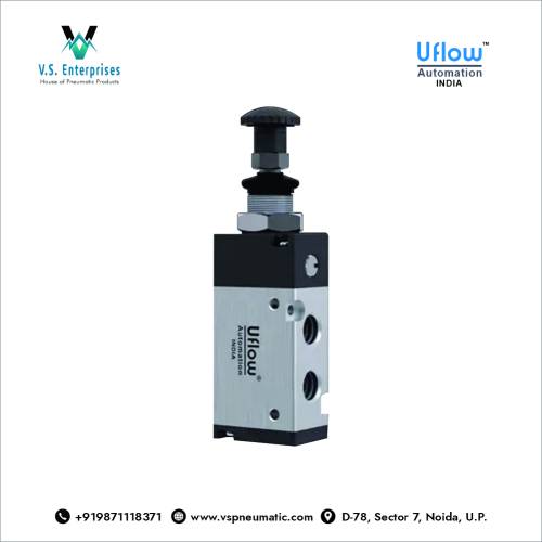 Uflow Air Pneumatic Mechanical Push Button Valve Dealer in Noida