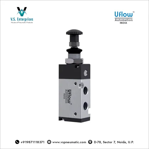 Uflow Air Pneumatic Mechanical Push Button Valve Dealer in Noida